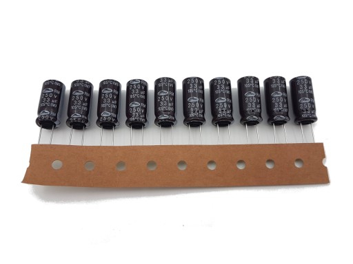 33uF/250V RM +105C 2000h Samwha 10x21 - 10ks