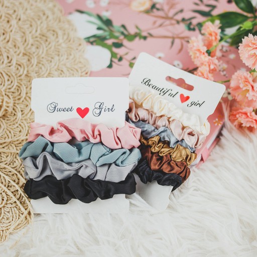 SCRUNCHIES SET gumičiek do vlasov, 6 ks