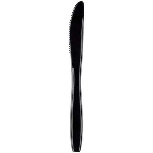 plastový jednorázový NOŽE ČIERNY nôž 19cm x10