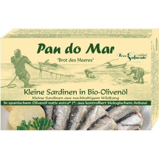 Sardinky v BIO olivovom oleji 120g Pan do Mar