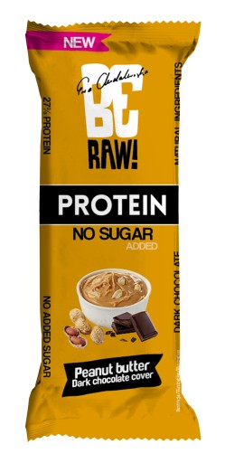 BeRAW ARAŠIDOVÉ MASLO Proteínová tyčinka bez cukru 40g