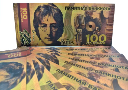 Krásna zberateľská bankovka Johna Lennona Beatles