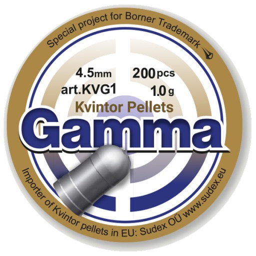 Ťažké Kvintor Gamma pelety 4,5 mm 1,0 g 200 ks.