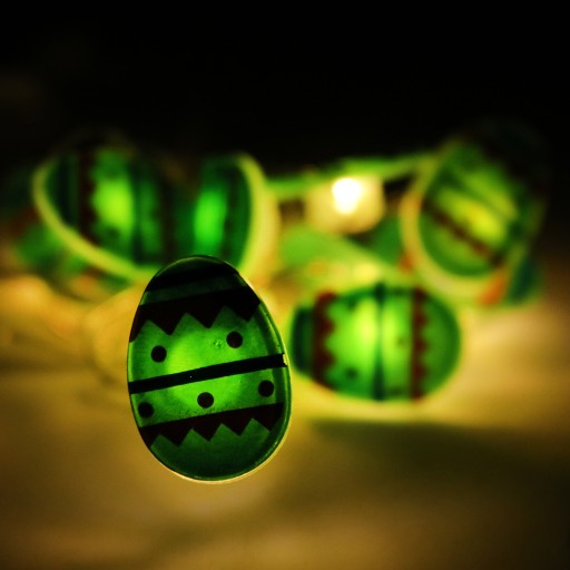 VAJECKOVÉ GARLANDOVÉ LAMPY 10LED VEĽKONOČNÁ ZELENÁ