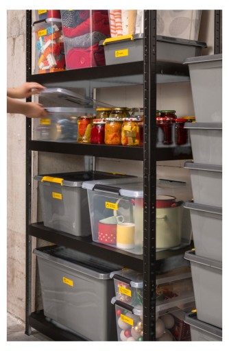 Nádoba, organizér, plast, kryt, 6l