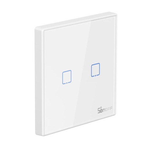 Bezdrôtový spínač svetiel Sonoff 433 MHz T2EU2C-RF (2-kanálový)