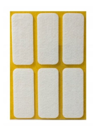 SAMOLEPIACA PODLOŽKA PLSTENÁ 25x60 BIELA PODLOŽKA PLSTENÁ 6 ks.