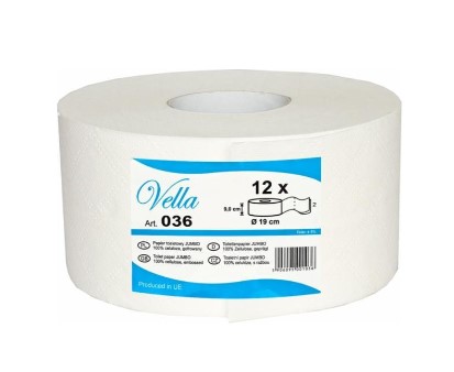 TOALETNÝ PAPIER 2 VRSTVA VELLA biela 1 ROLKA PRVÁ KVALITA