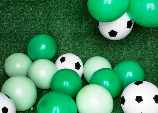 FUTBALOVÉ balóny 30 cm, sada 6 ks, pre fanúšika k narodeninám