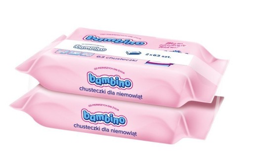 BAMBINO Vlhčené obrúsky pre bábätká 2x63 ks