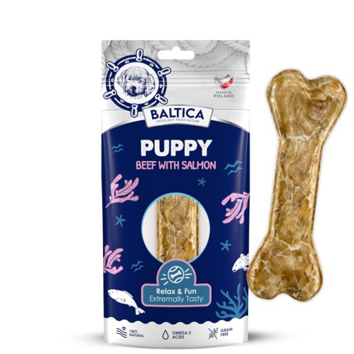 BALTICA Puppy Beef & Losos Bone 1 ks