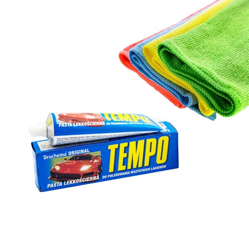 Leštiaci set TEMPO LEHKÁ BRÚSNA PASTA 120g + SADA Utierok S M