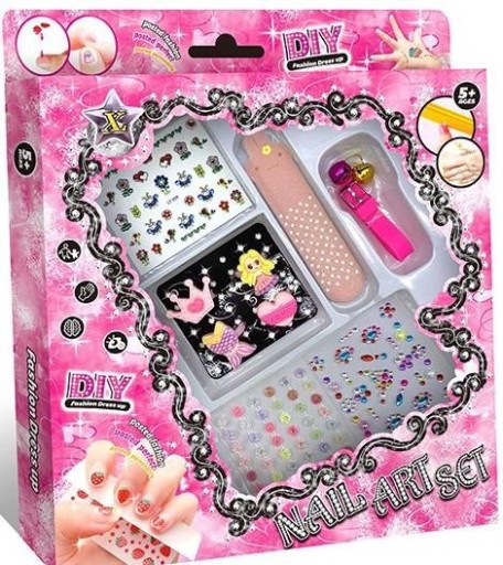 Creative Nail Beauty Set Stickers Rings Náramok
