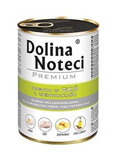 Dolina Noteci Prémiové mokré krmivo pre psov bohaté na hus so zemiakmi 400g