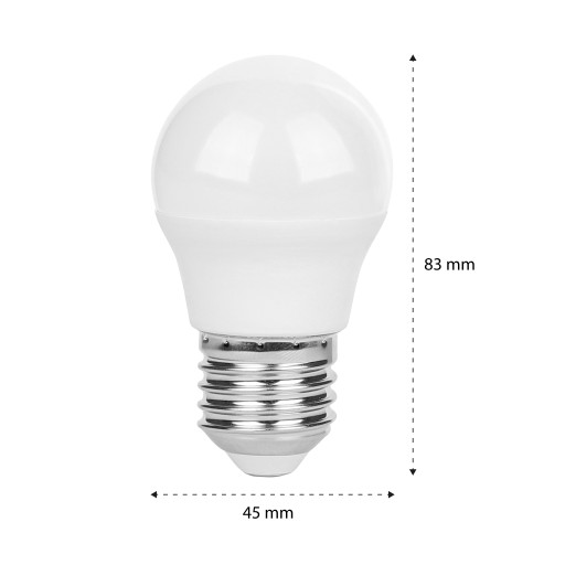LED žiarovka E27 2835 SMD 800lm 8W guľa G45 230V