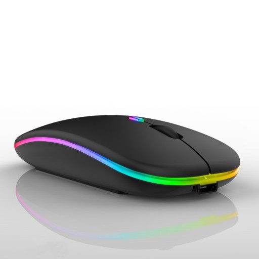 TICHÁ BEZDRÔTOVÁ MYŠ S RGB OSVETLENÍM