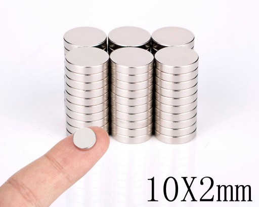 SILNÉ MAGNETY NEODYMIOVÉ MAGNETY 10x2 mm * 12 ks *