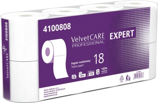 VELVET Expert celulózový toaletný papier 3-vrstvový 8 kotúčov biely