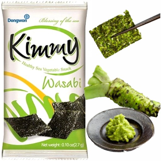 Nori Snack Pražená riasa Wasabi 2,7g Yangban Kórea