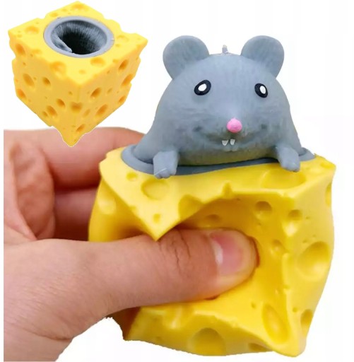 Gniotek myš v syre senzorická antistresová Squishy pop-up CHEESE