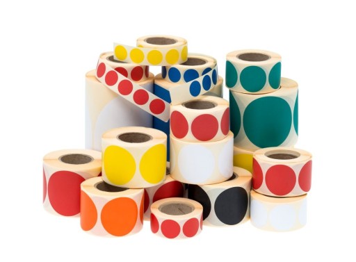 Okrúhle nálepky Fi20mm 500ks Biele