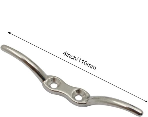 2X SILNÁ VLAJKA ROHOVÁ CLEAK NEREZOVÁ OCEL 110MM + 4X MONTÁŽNE SKRUTKY