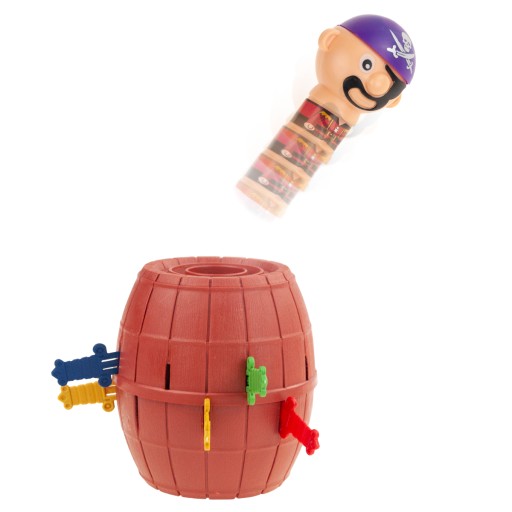 ARKÁDOVÁ HRA CRAZY PIRATE PIRATE BARREL TYČ PIRÁT VYSKOČÍ