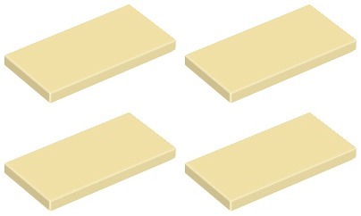 LEGO TILE 87079 2x4 piesková DLAŽBA NOVINKA (4g) 4 ks