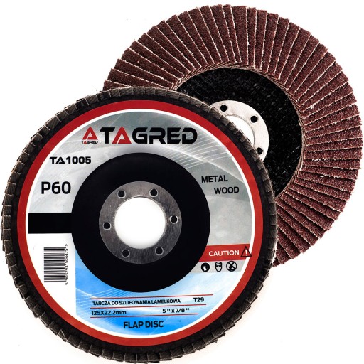 KLAPKOVÝ BRÚSNY KOTÚČ 125MM P60