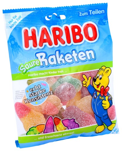 Haribo Saure Raketen želé fazuľa 175g