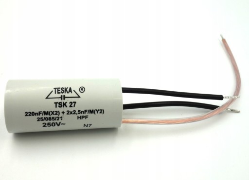 KONDENZÁTOR 0,22uF + 2x 2,5nF TSK 27 LINE FILTER 3 vodiče
