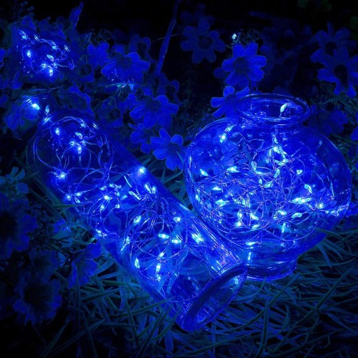 DRÔTOVÉ SVIETIDLÁ 10 LED BATÉRIOVÉ MODRÁ 10 LED