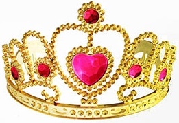 Diadémová korunka tiara s rubínmi na ples kráľovnej Zlatá princezná