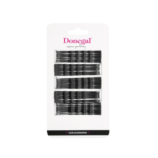 Donegal Black kovové sponky do vlasov, dĺžka 7 cm, 40 ks.