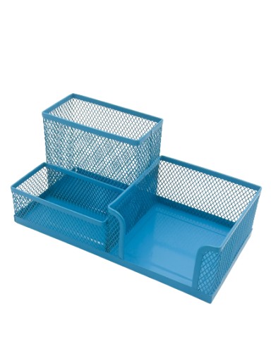 Pen&GO Organizér na pero na stôl sieťovaný box na náradie PG9058 J Modrý
