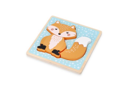 Adam Toys Drevené puzzle pre deti s líškou