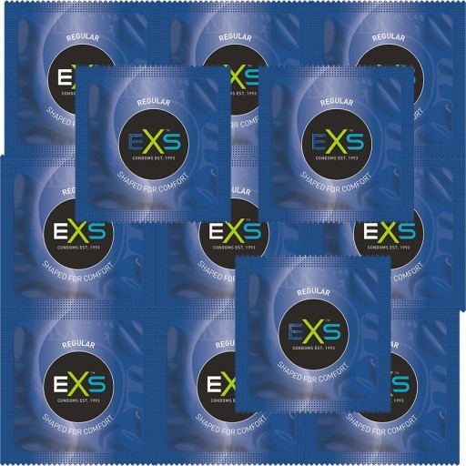 EXS REGULAR klasické kondómy, nasadené, zvlhčené, sada 25 ks.
