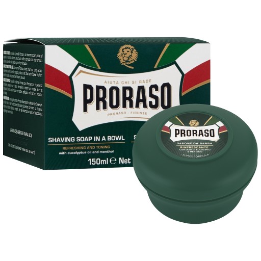 Proraso Osviežujúca nádoba na mydlo na holenie - eukalyptové mydlo na holenie 150 ml