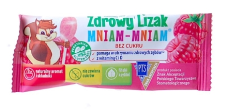 Zdravá lízanka, Yum-Yum, malina, 1 kus