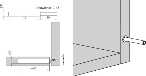Tlmič pre predné nárazníky, zapustený magnet, sivý - ADF12 AMIX