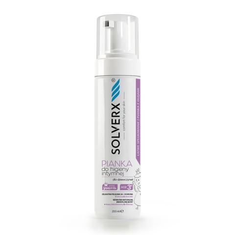 SOLVERX Pena na intímnu hygienu pre dievčatá 200ml