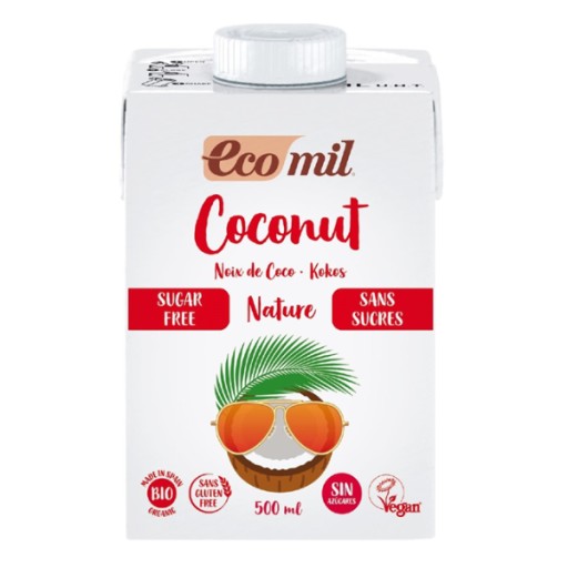 BIO kokosový nápoj bez cukru, bez lepku 500ml