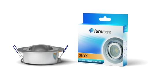 Halogénová lampa ONYX, brúsená strieborná
