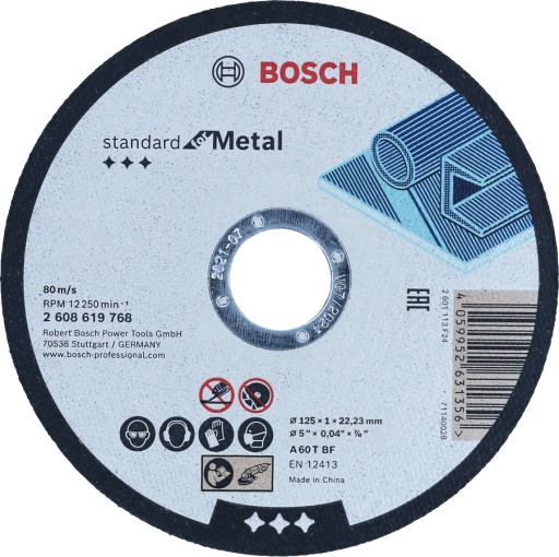 Bosch rezací kotúč na kov 125 x 1 x 22,23 mm