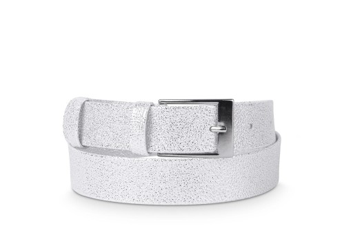Klasický perleťový strieborný dámsky opasok, 3 cm