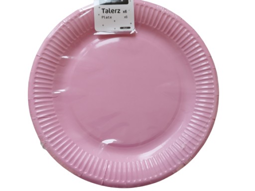 TANIERE taniere jednorazový tanier PÚDROVÝ RUŽOVÝ papier 18 cm