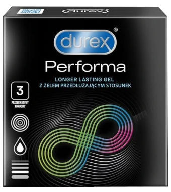 Kondómy DUREX PERFORMA ODLOŽUJÚCE ejakuláciu 3x