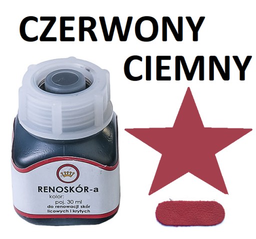 FARBA NA KOŽENKU RENOSKIN, tmavočervená