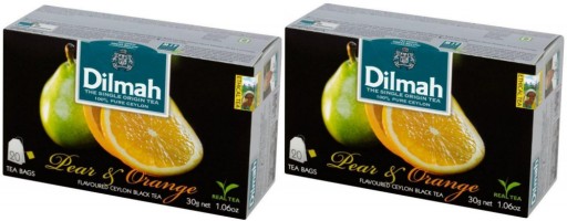 Čierny čaj s príchuťou hrušky a pomaranča Dilmah 20x1,5g