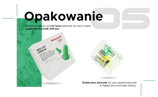 Honeywell MaxLite štuple do uší so šnúrkou, 5 párov